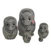 BuyRussianGifts 1.25" Small Gray Elephant Miniature Matryoshka Animal Nesting Dolls 5 Pieces Set/The Smallest Doll in The World view 1