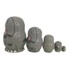 BuyRussianGifts 1.25" Small Gray Elephant Miniature Matryoshka Animal Nesting Dolls 5 Pieces Set/The Smallest Doll in The World view 3
