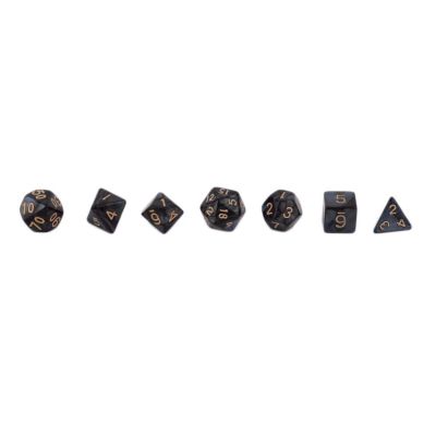 7Pcs Multicolor Polyhedral Numbers Dice for Party Table Board Game