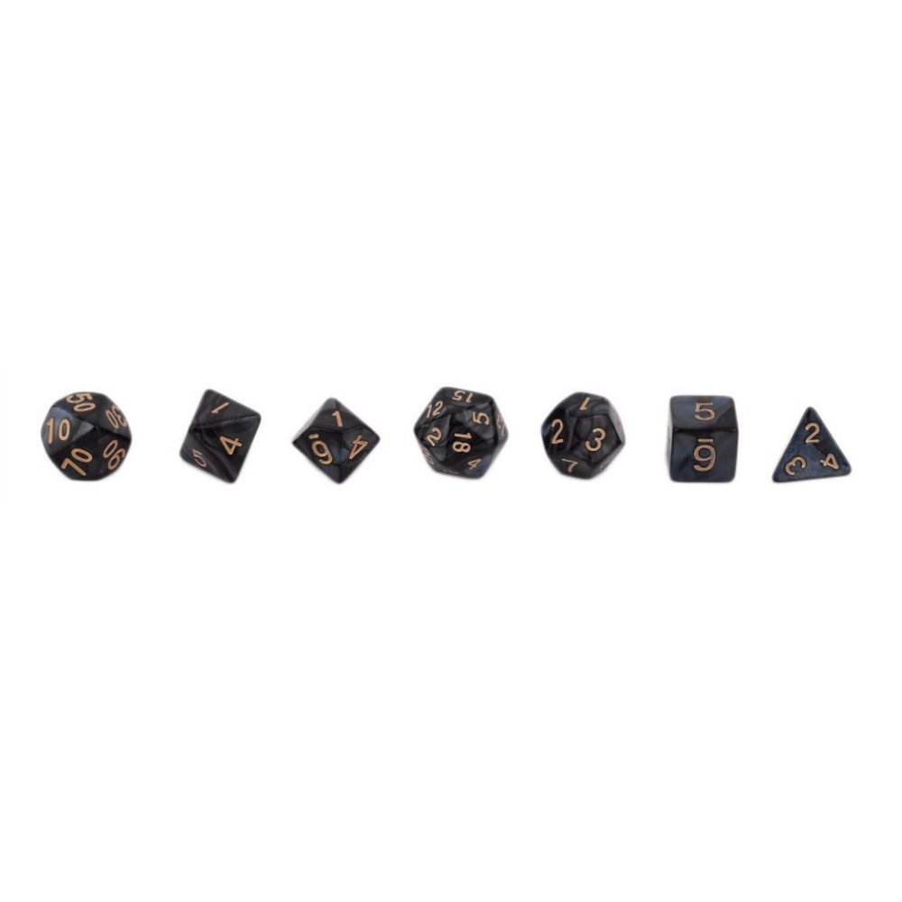7Pcs Multicolor Polyhedral Numbers Dice for Party Table Board Game