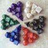 7Pcs Multicolor Polyhedral Numbers Dice for Party Table Board Game view 2
