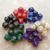 7Pcs Multicolor Polyhedral Numbers Dice for Party Table Board Game view 4
