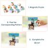 TOKBLOK Magnetic Blocks Set - 9PCS Toddler Learning Toys for Ages 3 4 5 6, Wild Animals Sorting Stacking Puzzles, Perfect Educational Gift for Boys and Girls view 4