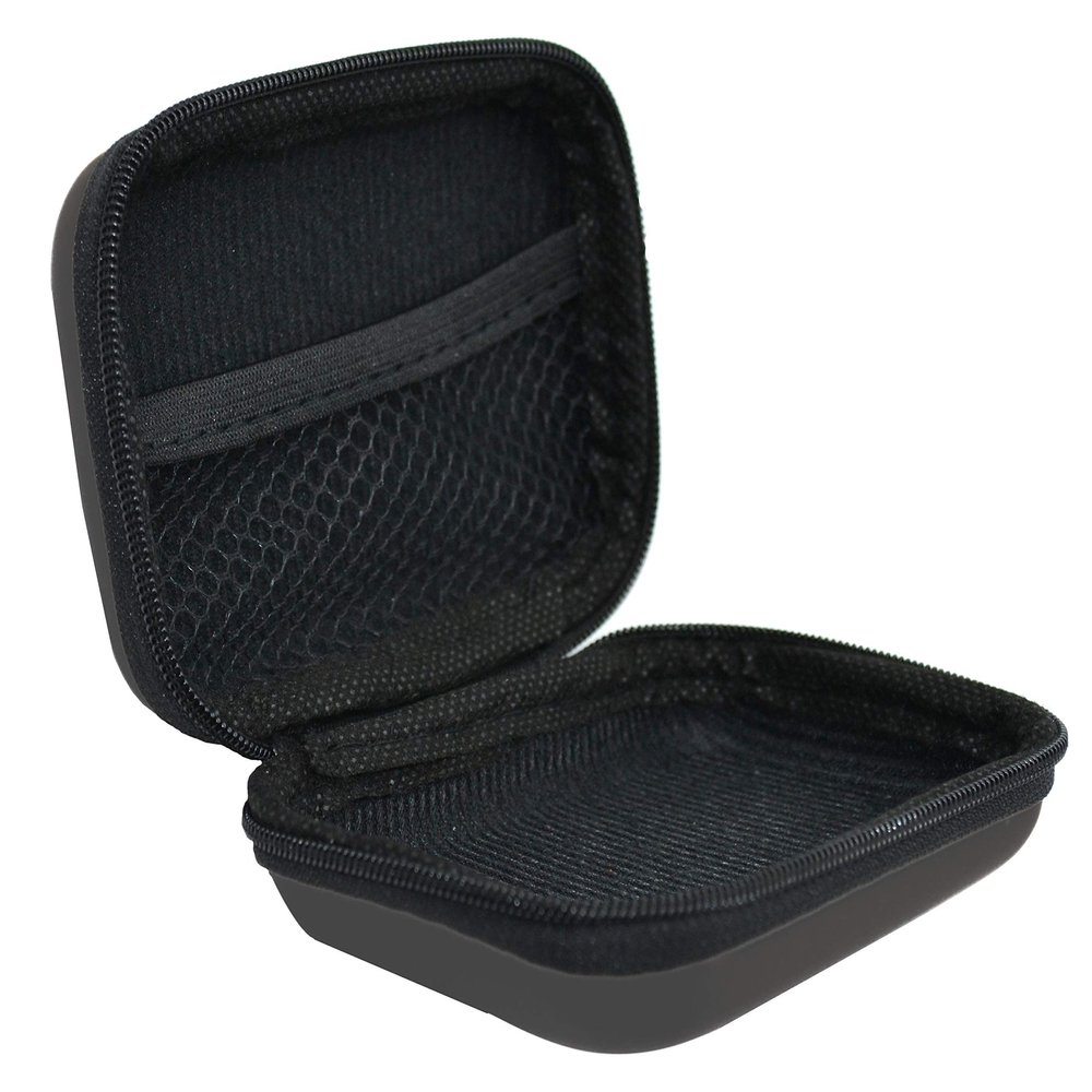 Teak Tuning Fingerboard Travel Carry Case, Large - Hard Protective Shell, Black - 6" x 4" x 2" Large Version