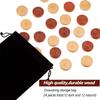 24 Pieces Wooden Checkers 1.06 Inch Wood Checkers Pieces Stackable with Drawstring Storage Bag for Board Game Backgammon, Dark Brown and Natural Wood Color view 4