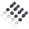 4Pack ShareGoo Aluminum 17mm Wheel Hex Hub 30mm Extension Adapter Drive Hub with 12mm Anti-Dust Cap Compatible with HPI HSP Axial Traxxas Himoto 1/8 RC Car Buggy Monster Truck view 1