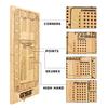 GSE Games & Sports Expert 4-Track Wooden Folding Cribbage Board with Playing Card, Metal Pegs and Storage Area, Portable Continuous Cribbage Board Game Set view 2