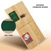 GSE Games & Sports Expert 4-Track Wooden Folding Cribbage Board with Playing Card, Metal Pegs and Storage Area, Portable Continuous Cribbage Board Game Set view 3