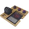 2-pcs MTG Commander Damage Tracker Board, Card Display with Life Counter Wheel 0-99, Dice Storage Compartments, Gaming Accessory view 2