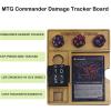 2-pcs MTG Commander Damage Tracker Board, Card Display with Life Counter Wheel 0-99, Dice Storage Compartments, Gaming Accessory view 4