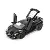 iLooboo Alloy Collectible Black Aventador Toy Car Model Pull Back Die-Cast Vehicle with Lights and Sound view 1