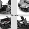 iLooboo Alloy Collectible Black Aventador Toy Car Model Pull Back Die-Cast Vehicle with Lights and Sound view 4