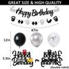 Gym Birthday Decorations Weightlifting Happy Birthday Banner Cake Topper Black Gray Latex Balloons for Gym Weight Lifting Cross Fit Fitness Themed Bday Party Supplies view 3