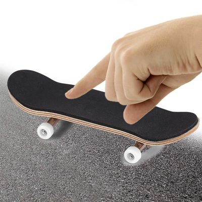fuwinkr Complete Fingerboard, 5 Layered Maple Wood Professional Mini Fingerboards Toy Wooden Fingerboard with Upgraded Components Reduce Pressure Gifts for Kids 3.78 x 1.1 inch (White)