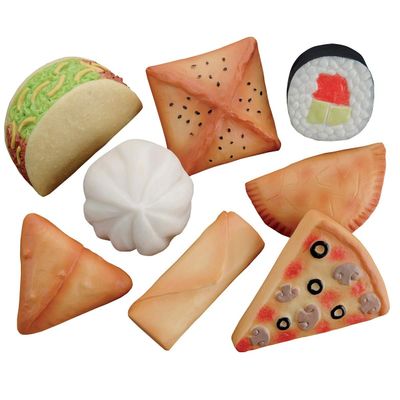 Yellow Door Sensory Play Stones, Foods of The World, Set of 8