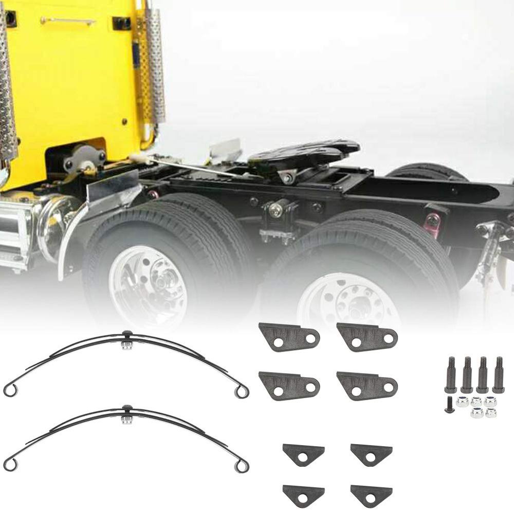 NITRIP Leaf Type Suspension, Rear Leaf Type Suspension Set High Simulation Steel RC Vehicle Parts RC Car Leaf Spring Kit, RC Leaf Type Suspension, RC Vehicle for 1/14 RC Truck