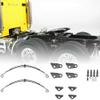 NITRIP Leaf Type Suspension, Rear Leaf Type Suspension Set High Simulation Steel RC Vehicle Parts RC Car Leaf Spring Kit, RC Leaf Type Suspension, RC Vehicle for 1/14 RC Truck view 1