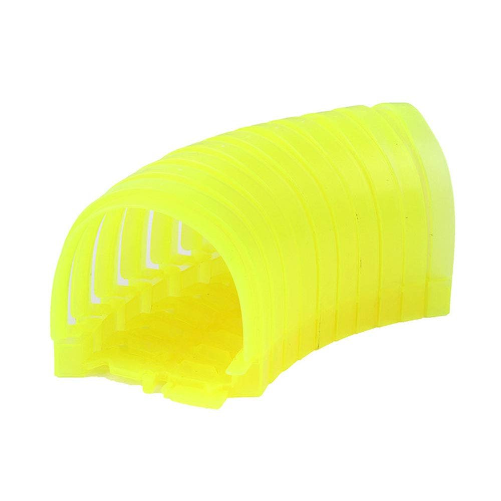 QUOXO Racing Track Accessory Tunnel for Tracks Cars Replacement Only, DIY Bend Flexible Race Track Toy Play Set Accessories for Boys (Yellow 8pcs Rails)