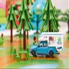 Siku 1693, Ford F150 Pick-Up Camper, Metal/Plastic, Blue/White, Chairs, Stool and Table, Extendable Awning view 2