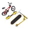 Miniature Finger Toy Set for Boys, Including Bicycle, Skateboard, Vitality Board, Scooter, Vehicle Crafts Decor for Home Red view 1