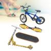 Miniature Finger Toy Set for Boys, Including Bicycle, Skateboard, Vitality Board, Scooter, Vehicle Crafts Decor for Home Red view 2