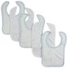 12.25 x 7.5 in. Infant Boys Drool Bibs44; White & Blue - Pack of 5 view 1