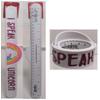 I SPEAK UNICORN 12" White with Rainbow Unicorn Themed Slap Bracelet Ruler view 1