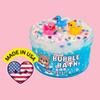 Bubble Bath Floam Slime 8 oz  Clear Scented Slime with Duck Charms & Glitter Sprinkles  ASMR Sensory Toy Made in USA view 2