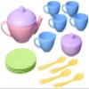 Green Toys Tea Set, Pink CB - 17 Piece Pretend Play, Motor Skills, Language & Communication Kids Role Play Toy. No BPA, phthalates, PVC. Dishwasher Safe, Recycled Plastic, Made in USA. view 1