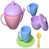Green Toys Tea Set, Pink 4C - 17 Piece Pretend Play, Motor Skills, Language & Communication Kids Role Play Toy. No BPA, phthalates, PVC. Dishwasher Safe, Recycled Plastic, Made in USA. view 4