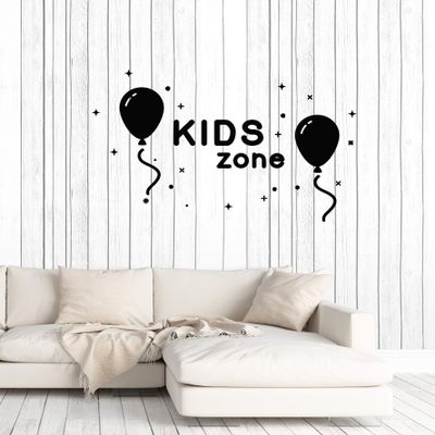 Vinyl Wall Decal Balloons Kids Zone Playroom Child Game Room Stickers Mural Large Decor (g4687) Black