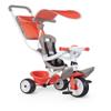 Smoby - Baby Balade red - Children's Tricycle with Push bar, seat with Safety Belt, Metal Frame, Pedal Freewheel, for Children from 10 Months view 1