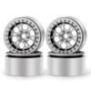 RC-Hub 4Pcs 2.2'' Beadlock Aluminum Wheel Rims for AX90018 1/10 RC Axial Wraith Series 35MM (Silver+Black) view 1