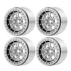RC-Hub 4Pcs 2.2'' Beadlock Aluminum Wheel Rims for AX90018 1/10 RC Axial Wraith Series 35MM (Silver+Black) view 2