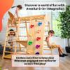 Avenlur Indoor Playground Jungle Gym  Magnolia 6-in-1 Montessori Wooden Indoor Playground for Kids & Toddlers Ages 2-6  Waldorf Toys, Rope Ladder, Indoor Swing, Baby Slide, Rock Climbing Wall, More view 2