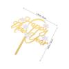 10pcs 2021 Happy New Year Cake Toppers Christmas Cupcake Topper Cake Picks Fruit Picks for Holiday New Years Eve Decoration view 2