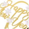 10pcs 2021 Happy New Year Cake Toppers Christmas Cupcake Topper Cake Picks Fruit Picks for Holiday New Years Eve Decoration view 3
