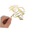 10pcs 2021 Happy New Year Cake Toppers Christmas Cupcake Topper Cake Picks Fruit Picks for Holiday New Years Eve Decoration view 4