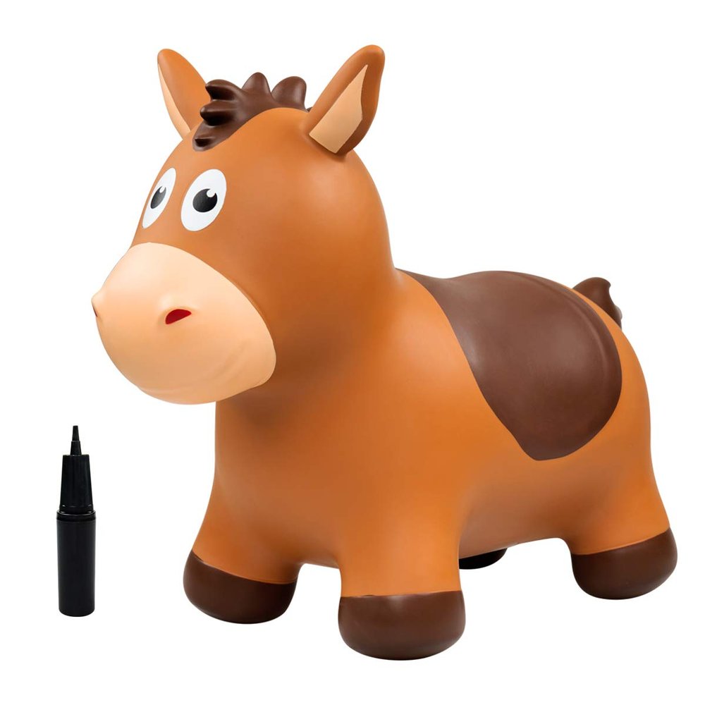 EVERICH TOY Inflatable Bouncy Animals Hopper and Horse for Toddlers, Bouncy Animals for Toddlers Ride on Jumping Bounce Toys, Birthday Gift for 18 Months 2 3 4 5 Year Old