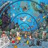 1000 Jigsaw Puzzles Chaos at The Aquarium with Fish Sharks & Whales for Adults, Teens, Kids Funny Cartoon Puzzles 25in X 19in view 2