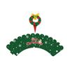 zorpia 48 Pieces Christmas Cupcake Toppers Wrappers Party Supplies Favors - Snowman Santa Claus Christmas Garland Gingerbread Man view 3