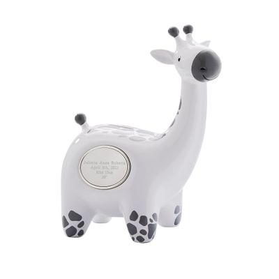 THINGS REMEMBERED Engraved Giraffe Ceramic Coin Bank for The New Baby (Free Customization)