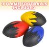 ArtCreativity Foam Flame Footballs for Kids, Set of 3, Two-Toned Foam Sports Toys for Outdoors, Practice, Training, Beginners, Pool, Beach, Picnic, Camping, Fun Sports Party Favors for Boys and Girls view 2