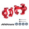 HobbyPark Aluminum Caster Blocks (c-hubs) & Steering Block Front Knuckles for Traxxas 1/18 LaTrax Teton Desert Prerunner Rally, Replace Parts 7532 (Red) view 1