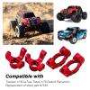 HobbyPark Aluminum Caster Blocks (c-hubs) & Steering Block Front Knuckles for Traxxas 1/18 LaTrax Teton Desert Prerunner Rally, Replace Parts 7532 (Red) view 2