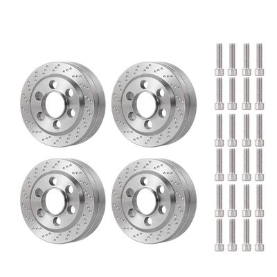 4Pcs Stainless Steel Internal Wheel Weights 60g Counterweight for 1/10 SCX10 RC Crawler 1.9" Beadlock Wheels Balance Weights