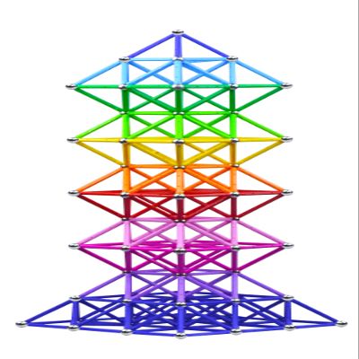 Veatree 160pcs Building Blocks Toys, 2.3" Magnetic Sticks and Non-Magnetic Balls Set, 3D STEM Game for Kids and Adults With Storage Bag
