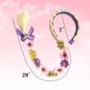 Tatibana Princess Dress up Wigs, Princess Rapunzel Long Braided Wig Headbands with Tiara Flowers Adorn for Girls Costume Accessories, 29 Inch view 2
