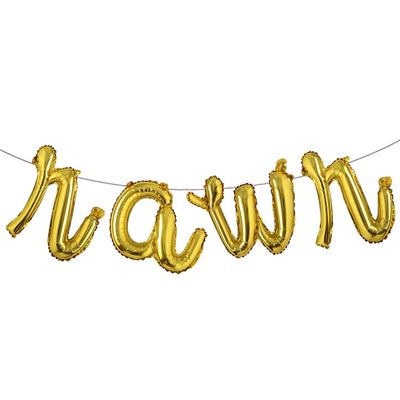 16 inch lowercase ROAR RAWR Dinosaur Animal balloons for Birthday Party baby shower Decoration Kit Inflatable party supplies decorations gift kids and adults (L rawr gold)