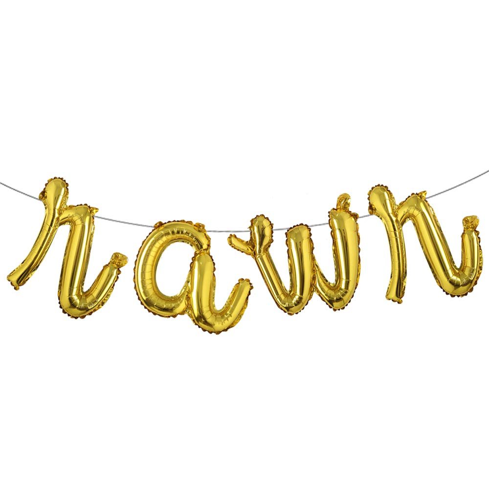 16 inch lowercase ROAR RAWR Dinosaur Animal balloons for Birthday Party baby shower Decoration Kit Inflatable party supplies decorations gift kids and adults (L rawr gold)
